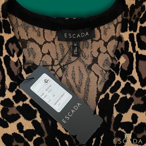 ESCADA **NWT** Delotta Cheetah Print Midi Dress In Fantasy - Picture 9 of 11
